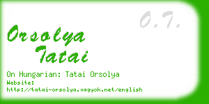 orsolya tatai business card